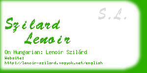 szilard lenoir business card